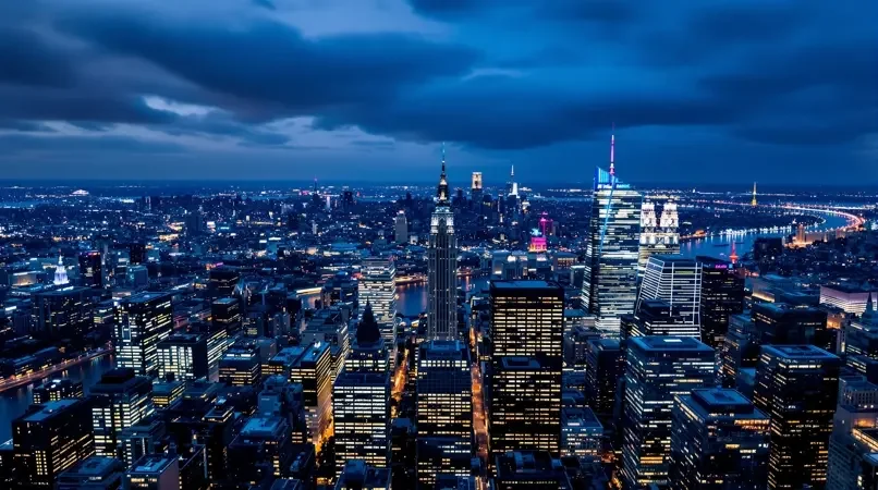 城市天际线夜景，万家灯火的浪漫 - 骚虎影视