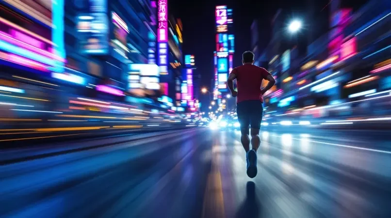 城市夜跑记录，用脚步丈量夜色 - 骚虎影视